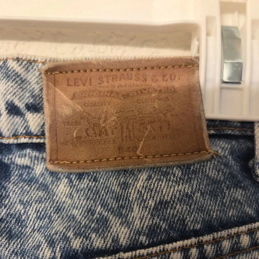 Vintage 80s Retro Levis 540 Acid Wash Jeans Blue USA 34x30 (38x32 Tag)